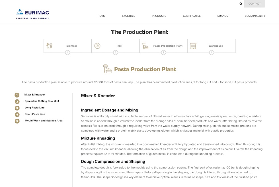 EURIMAC The Production Plant